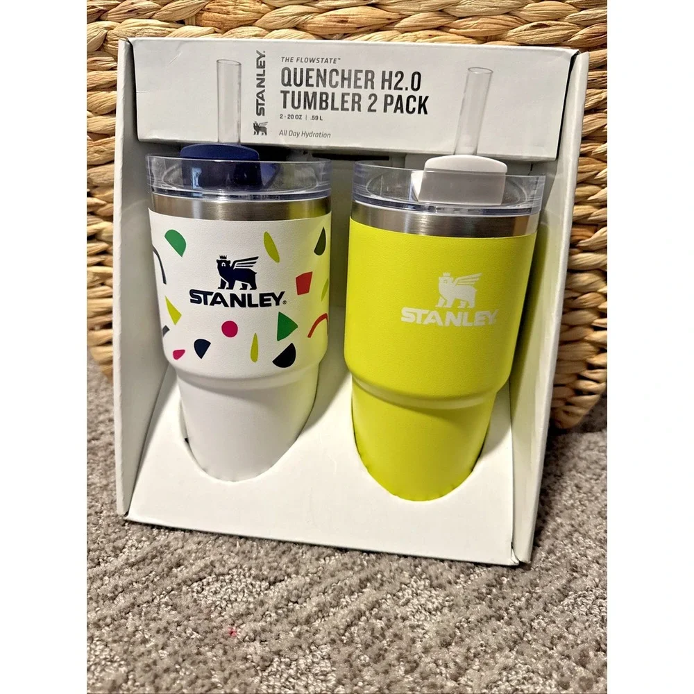 Stanley 20oz Stainless Steel H2.0 Flowstate Quencher Tumblers 2 Pack‎ BRAND NEW - Picture 2 of 5